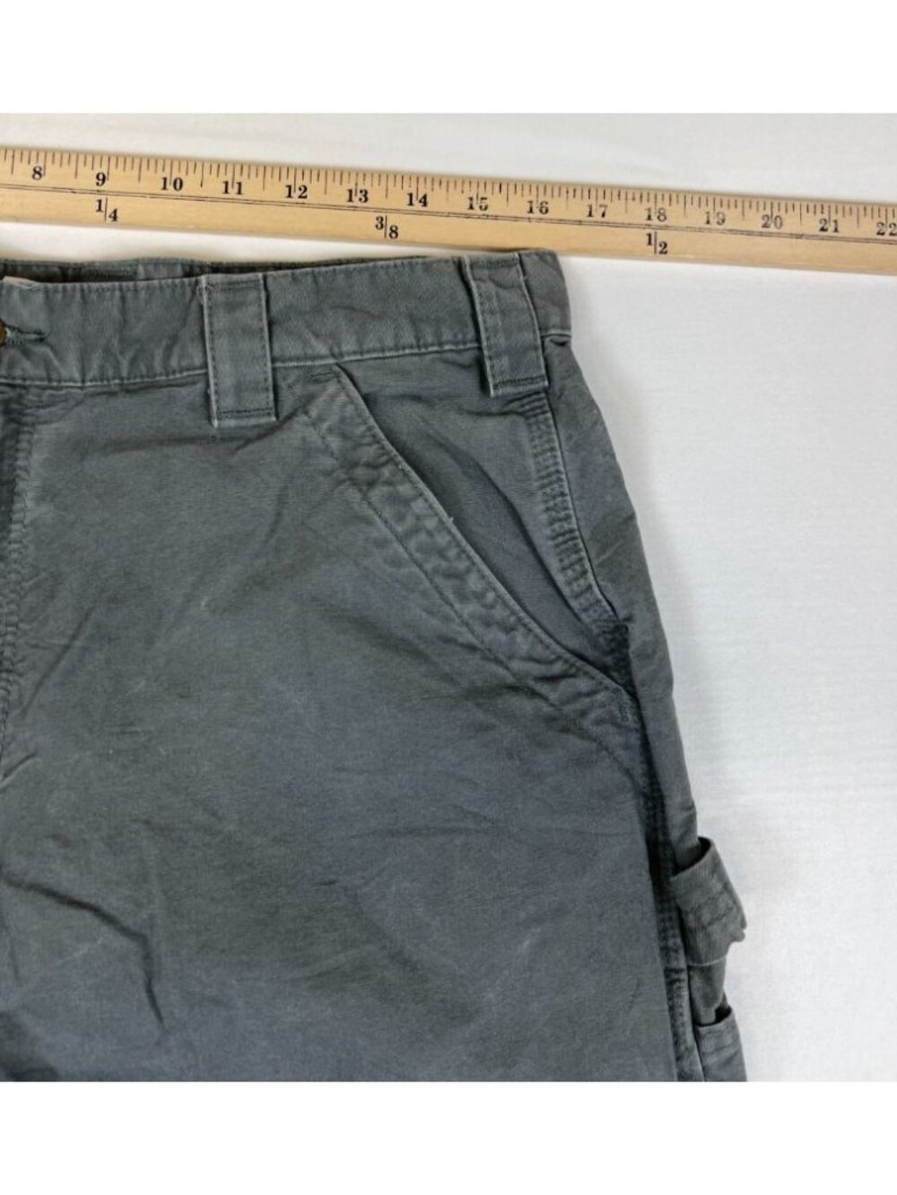 Carhartt B151 FAT Pants Mens 36x32 Gray Dungaree Fit Cotton Canvas - Picture 9 of 10